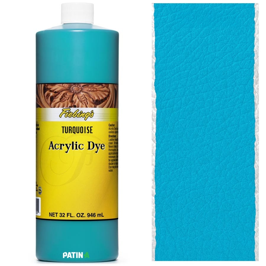 Fiebing’s Acrylic Leather Dye, 11 flexible, stark deckende Acryllederfarben, um dunkle Leder heller zu färben o. zum Malen