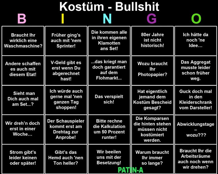 Kostüm - Bullshit - Bingo