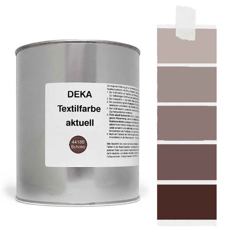 DEKA aktuell Schoko 500 g Dose DEKA aktuell Textilfarbe Schoko 500 g mit Farbverlauf