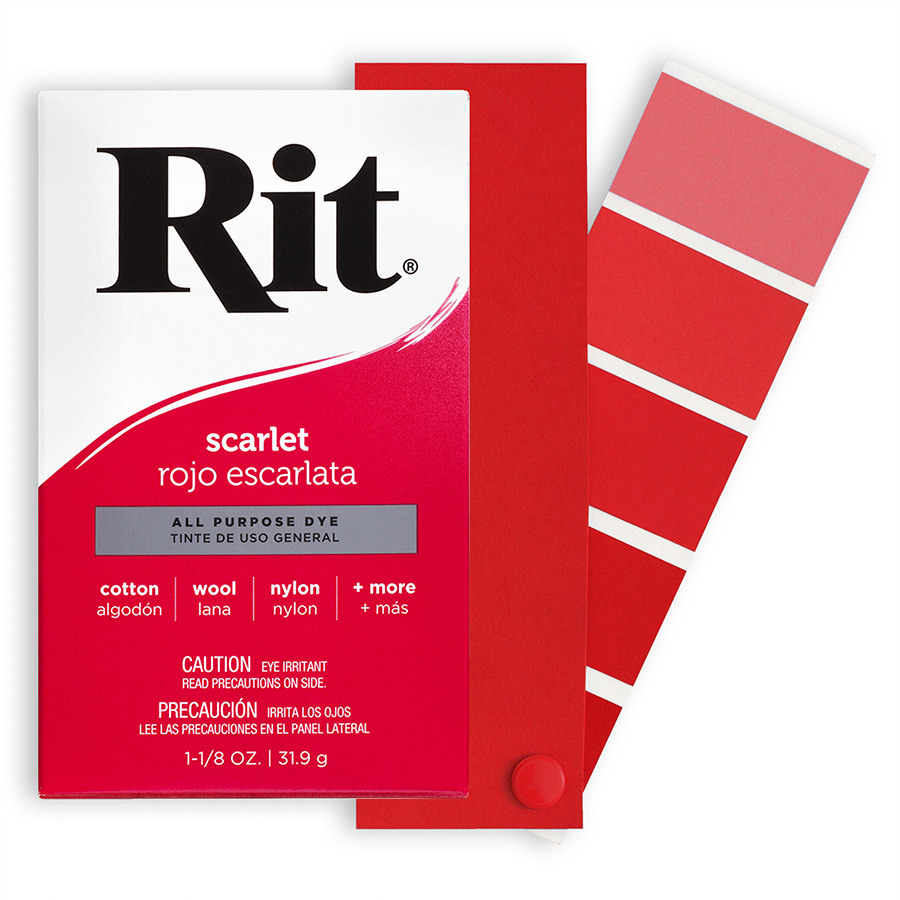 Rit All-Purpose Dye Scarlet Schachtel Rit All-Purpose Dye Pulver Scarlet 31,9 g mit Farbverlauf