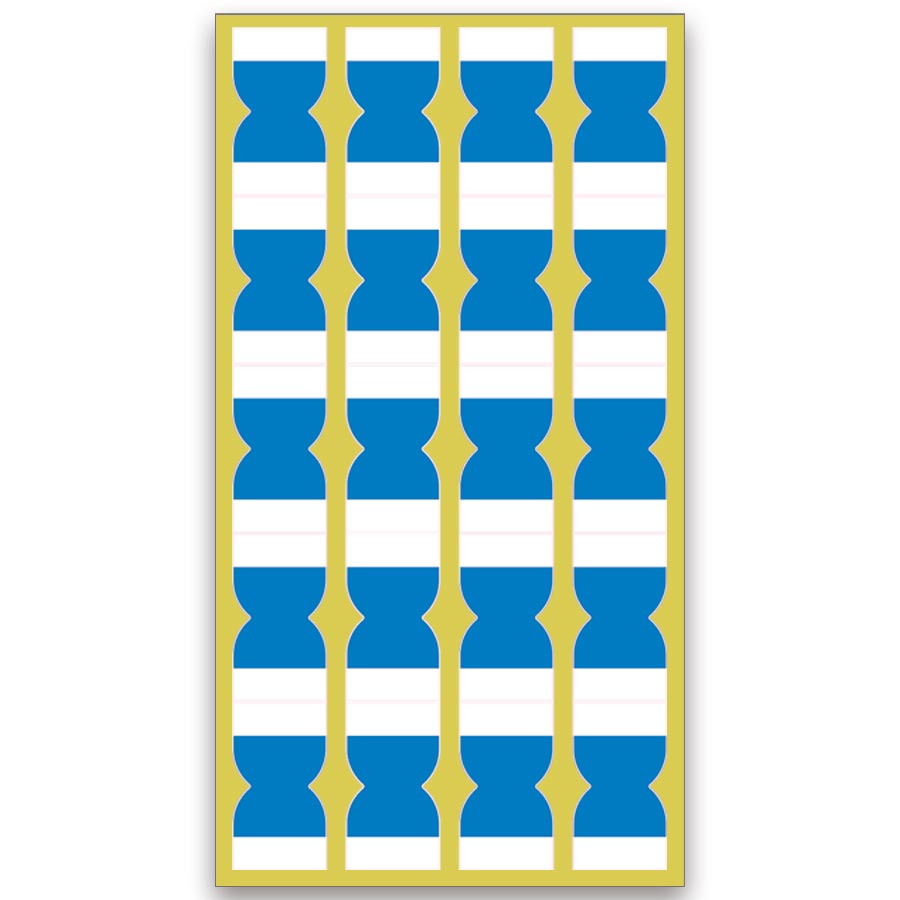 Registeretiketten selbstklebend Bogen mit selbstklebenden Registeretiketten in Blau