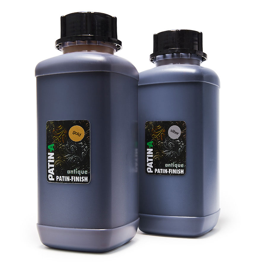 PATIN-FINISH antique or 1000 ml Patine métal PATIN-FINISH antique or en flacons de 1000 et 500 ml