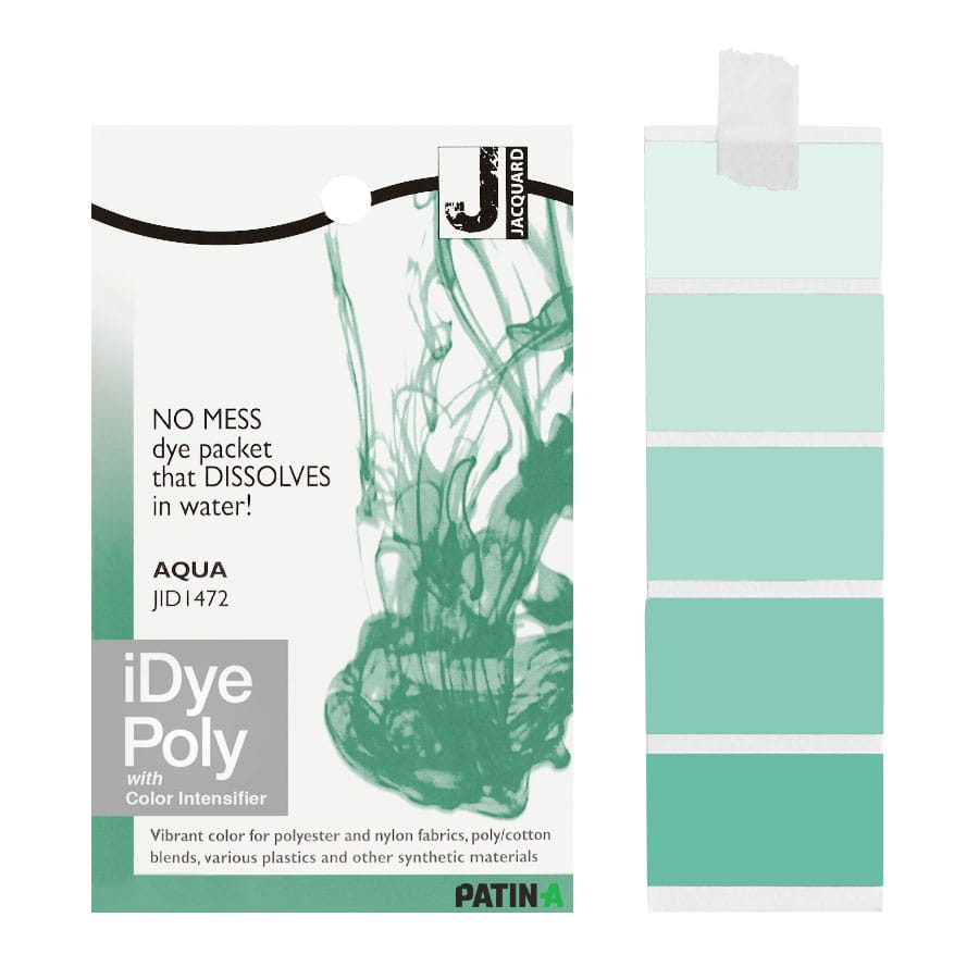 Jacquard iDye Poly est une teinture textile à l'eau chaude destinée aux tissus synthétiques en polyester et en nylon, qui permet également de teindre le polyester « non teignable ».