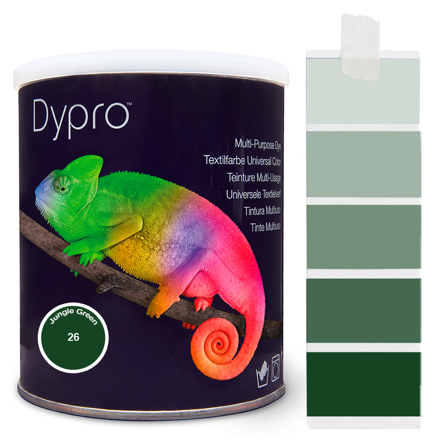 Dypro Jungle Green 500 g Dose Dypro Universal-Color Textilfarbe Jungle Green 500 g mit Farbverlauf