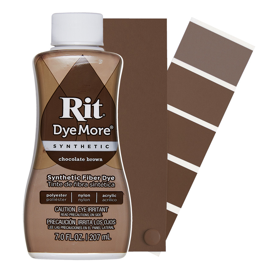Rit DyeMore Chocolate Brown 207 ml Flasche Rit DyeMore Chocolate Brown 207 ml mit Farbverlauf, Textilfarbe für Polyester und Synthetik