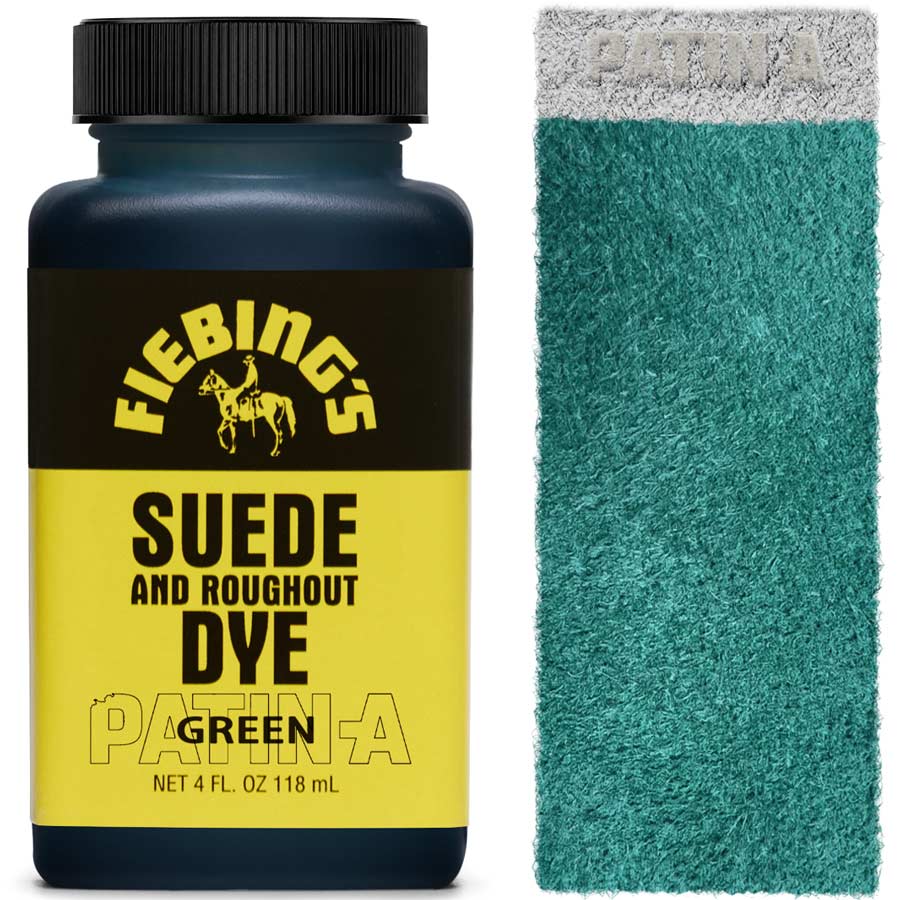 Fiebing's Suede & Rough-Out Dye, tief eindringende Lederfarbe für Wildleder und Rough-Out-Leder, erhältlich in 19 Farben.
