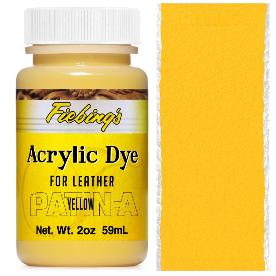 Acrylic Dye 59 ml Yellow Fiebing's Acrylic Dye 59 ml Yellow, deckende Lederfarbe, mit Farbmuster