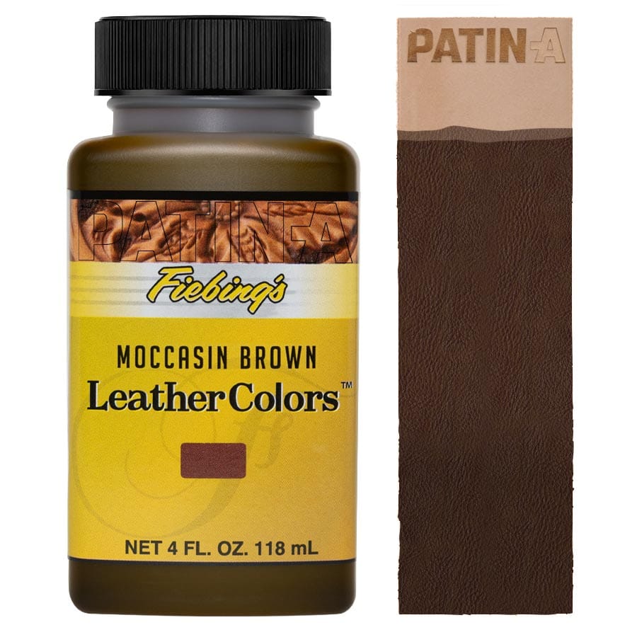 Fiebing's Leather Colors 118 ml Moccasin Brown, water-based leather dye