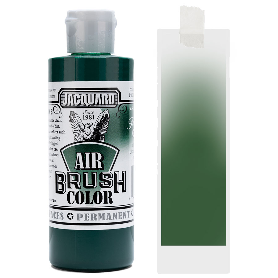 Jacquard Airbrush Transparent 103 Green Flasche Jacquard Airbrush Color Transparent 103 Green mit Farbmuster