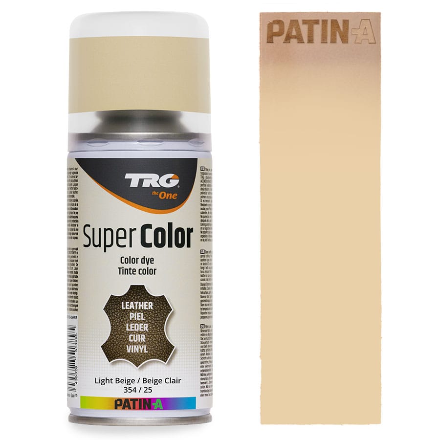 TRG SuperColor 354 Light Beige TRG SuperColor Lederfarbspray Light Beige 354 mit Farbmuster