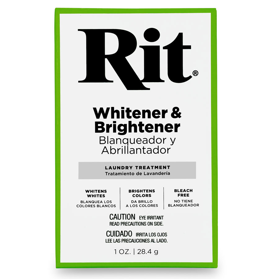 Rit Whitener & Brightener 28.4g des résultats spectaculaires pour éliminer les décolorations des tissus blancs. 