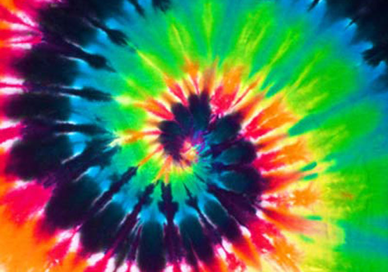 Tie-Dye-Spirale Batiken mit der Tie-Dye Technik