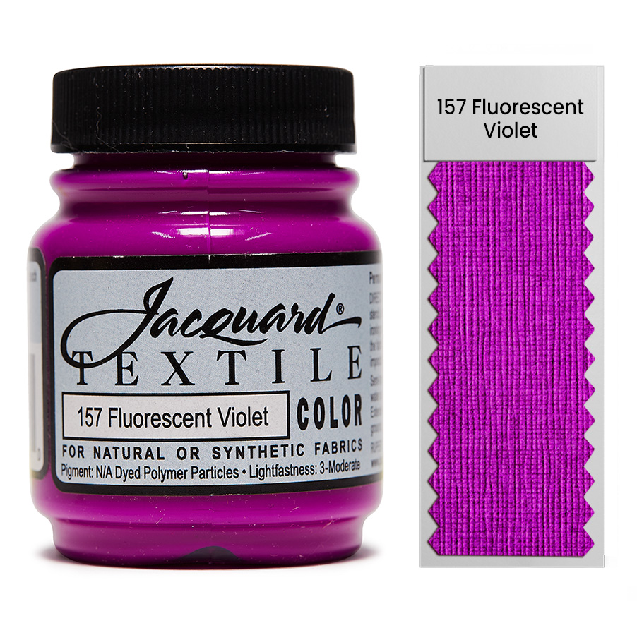 Jacquard Textile Color 157 Fluorescent Violet 67 ml Dose Jacquard Textile Color 157 Fluorescent Violet 67 ml mit Farbaufstrich, Stoffmalfarbe