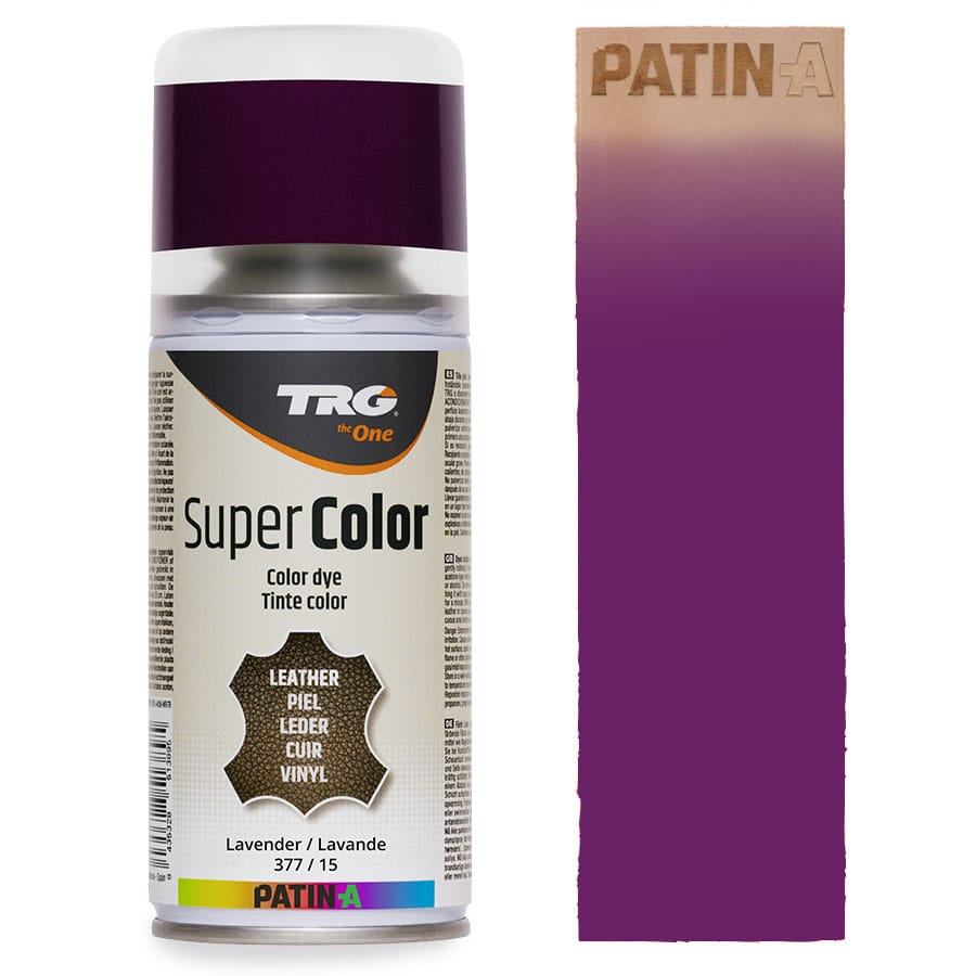 TRG SuperColor 377 Lavender TRG SuperColor Lederfarbspray Lavender 377 mit Farbmuster