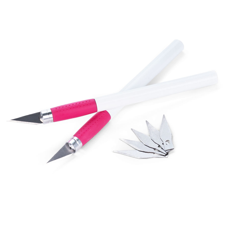 Grafikcutter mit Klingen Zwei Präzisions-Grafikcutter mit Ersatzklingen