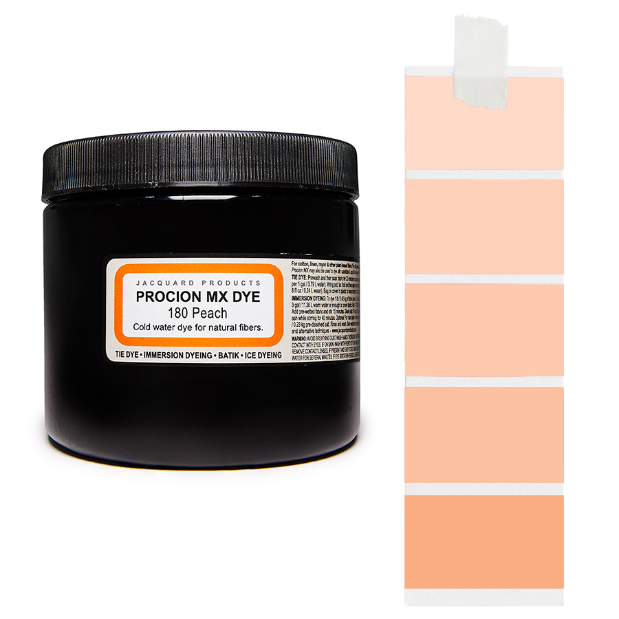Jacquard Procion MX 180 Peach 227 g Dose Jacquard Procion MX 180 Peach 227 g mit Farbverlauf, Kaltwasser-Textilfarbe