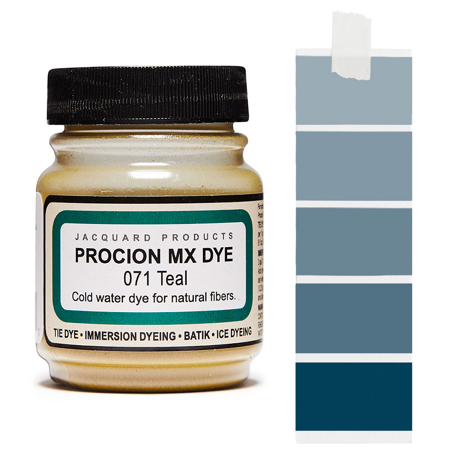 Jacquard Procion MX 071 Teal 18,7 g Dose Jacquard Procion MX 071 Teal 18,7 g mit Farbverlauf, Kaltwasser-Textilfarbe