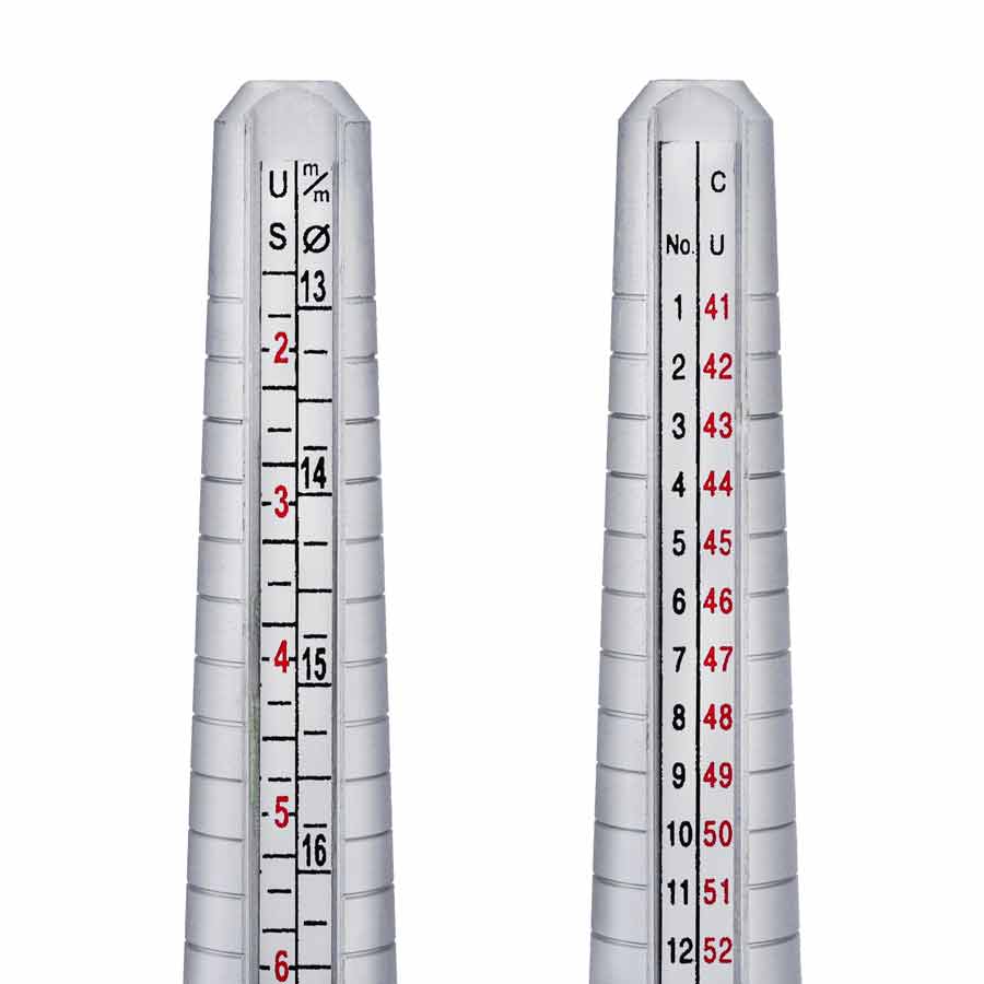 Triboulet échelles Triboulet en aluminium à quatre échelles de taille, détail