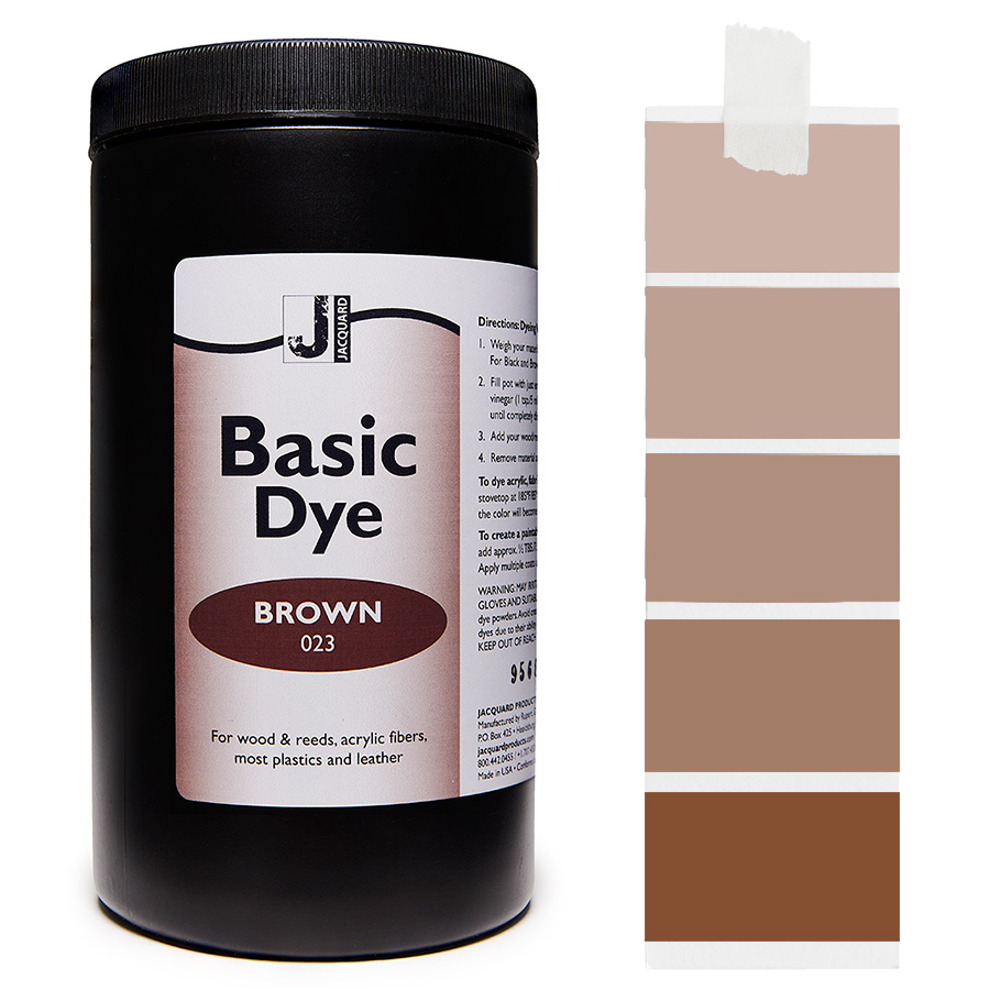 Jacquard Basic Dye 023 Brown 450 g Pot Jacquard Basic Dye 023 Brown 450 g avec dégradé, pour acrylique, bois et plumes