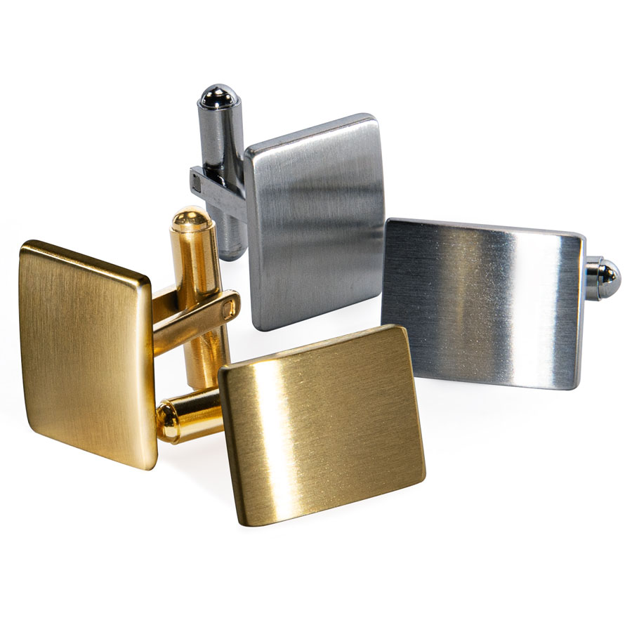 Nos boutons de manchette sont d'une beauté classique : métal poli et brossé, couleur or et argent.