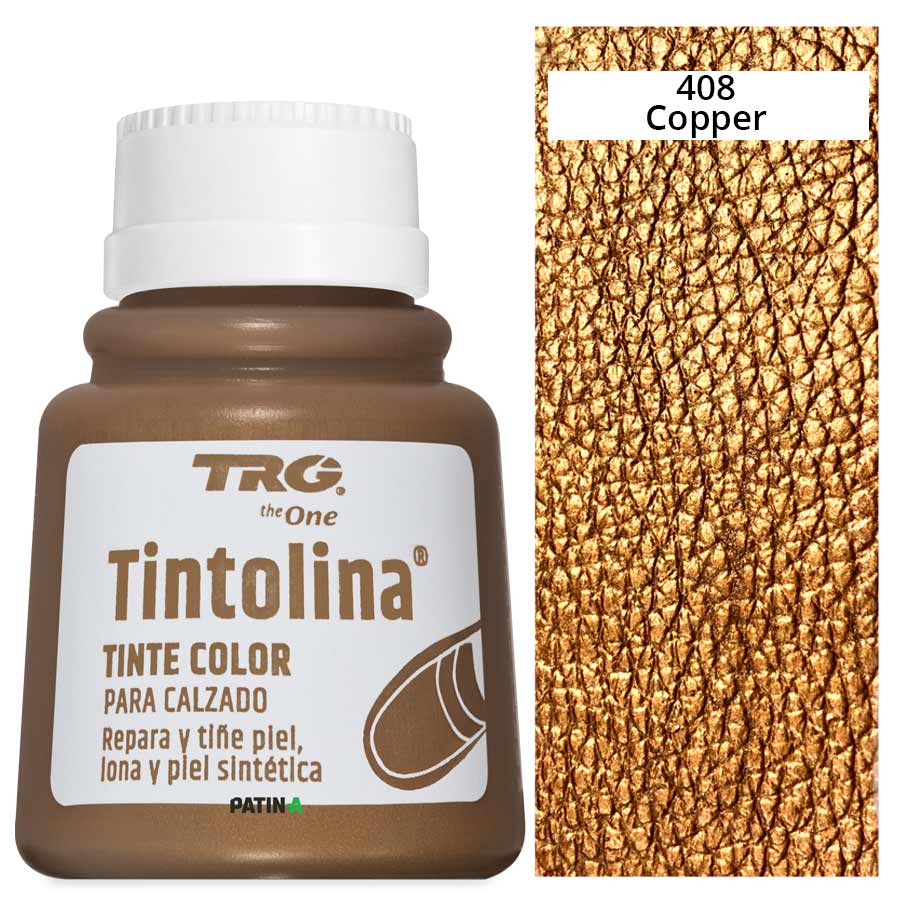 Tintolina Metallic 408 25 ml TRG Tintolina Metallic Lederfarbe 25 ml, 408 Copper, mit Farbmuster