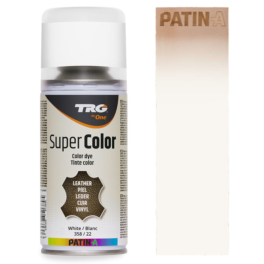 TRG SuperColor 358 White TRG SuperColor Lederfarbspray White 358 mit Farbmuster