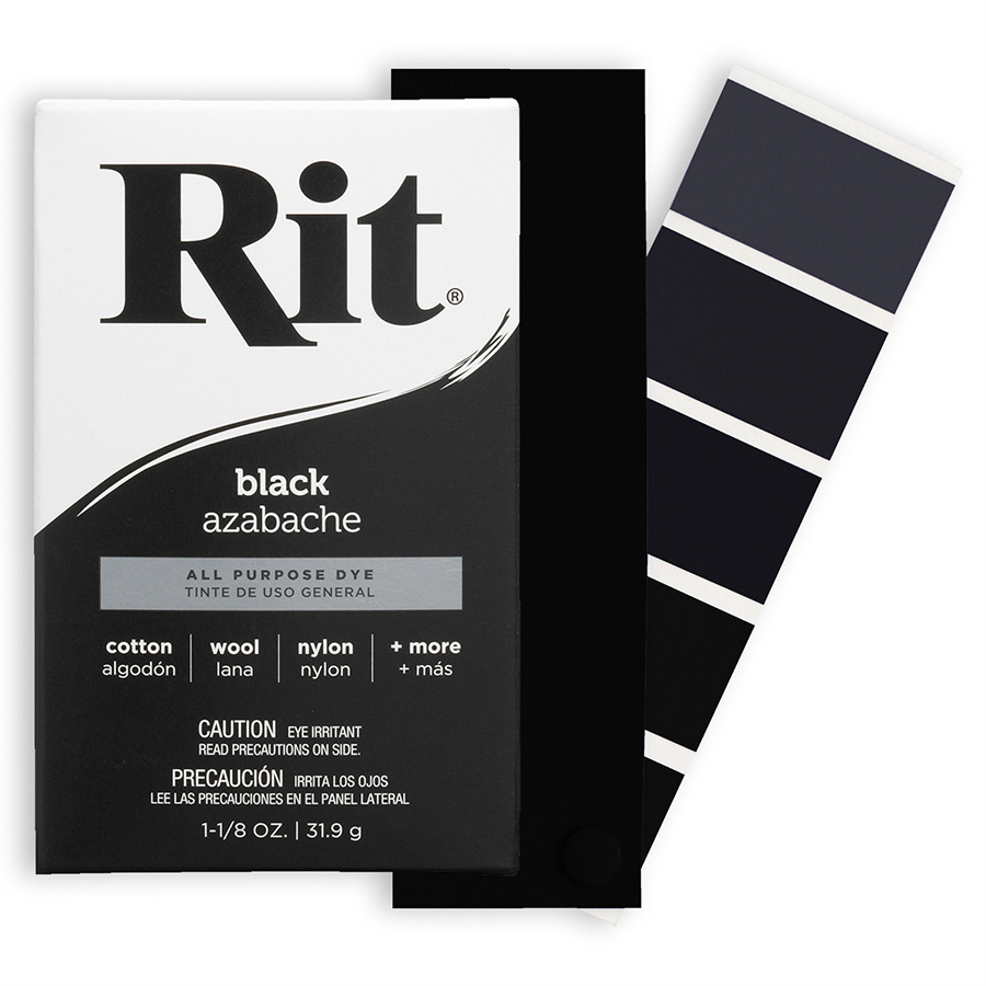 Rit All-Purpose Dye Black Schachtel Rit All-Purpose Dye Pulver Black 31,9 g mit Farbverlauf