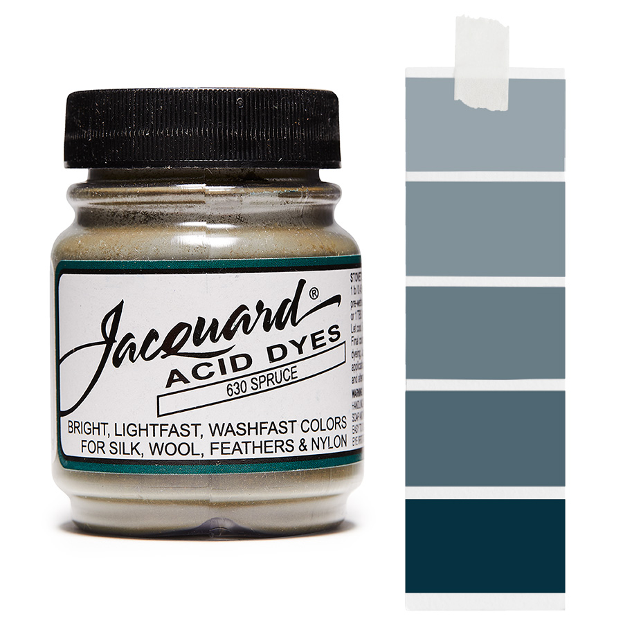 Jacquard Acid Dye 630 Spruce 14 g Dose Jacquard Acid Dye 630 Spruce 14 g mit Farbverlauf für Wolle und Seide