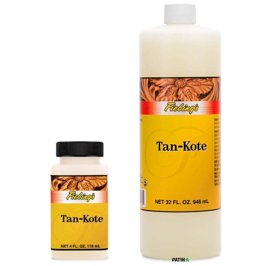 Fiebing's Tan-Kote ergibt ein schützendes, schmutzresistentes, reich und mild glänzendes Finish