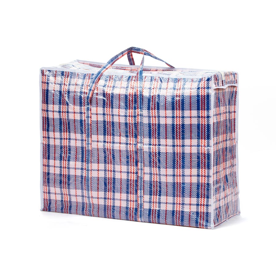 Große gewebte Karo-Tasche mit Zipper ☆ sehr günstig ☆