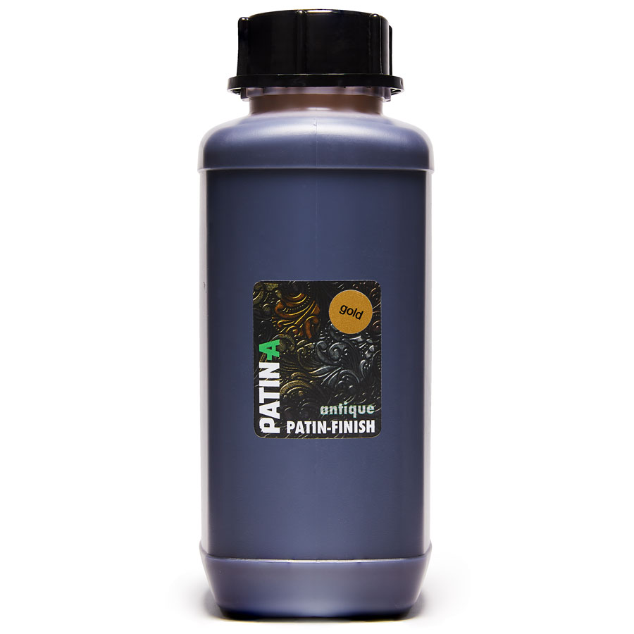 Mit PATIN-FINISH 'antique' können Metalle ganz schnell und einfach patiniert werden (geschwärzt/brüniert Optik)
