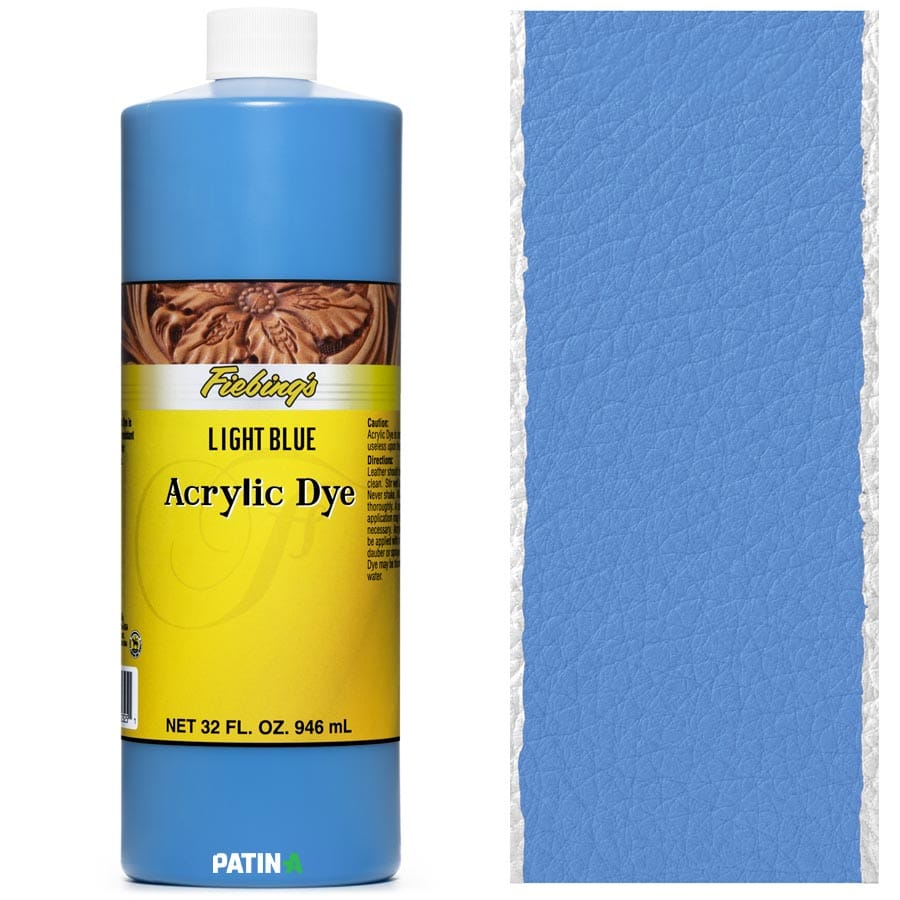 Fiebing’s Acrylic Leather Dye, 11 flexible, stark deckende Acryllederfarben, um dunkle Leder heller zu färben o. zum Malen