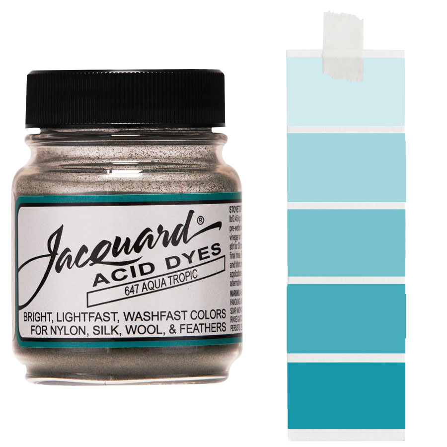 Jacquard Acid Dye 647 Aqua Tropic 14 g Dose Jacquard Acid Dye 647 Aqua Tropic 14 g für Wolle und Seide