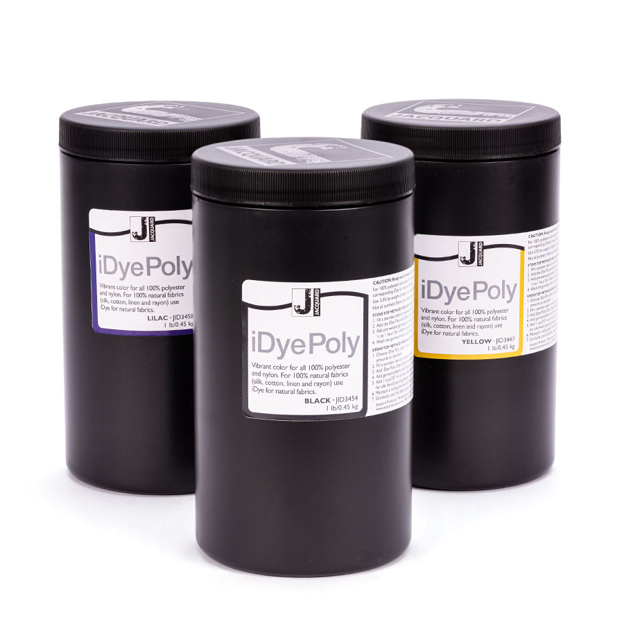 Jacquard iDye Poly Profi Polyester Textilfarbe 450 g Drei Dosen Jacquard iDye Poly Profi 450 g