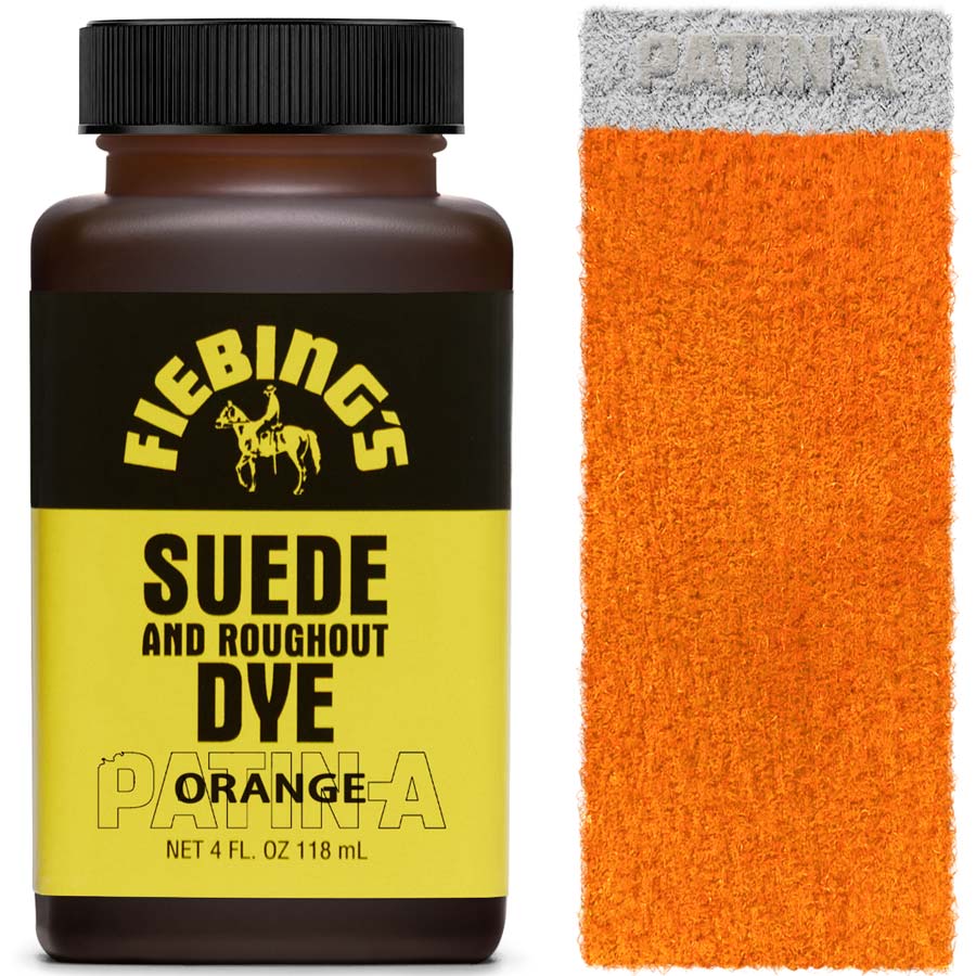 Fiebing's Suede & Rough-Out Dye, tief eindringende Lederfarbe für Wildleder und Rough-Out-Leder, erhältlich in 19 Farben.