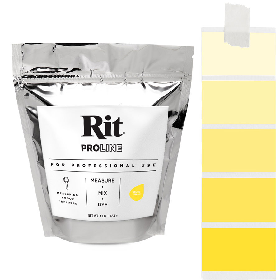 Rit ProLine Lemon Yellow 454 g Beutel Rit ProLine 454 g Lemon Yellow mit Farbmustern in Zitronengelb