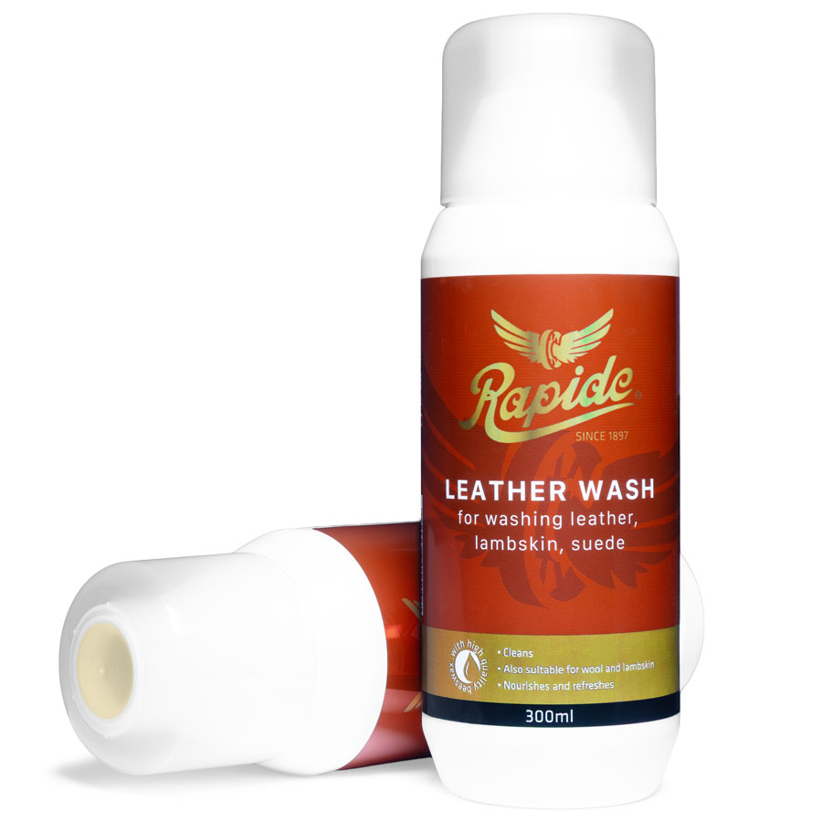 Rapide Leather Wash is a highly concentrated detergent for machine and hand washing of leather and wool