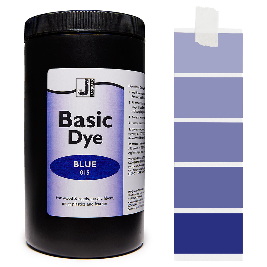Jacquard Basic Dye 015 Blue 450 g Pot Jacquard Basic Dye 015 Blue 450 g avec dégradé, pour acrylique, bois et plumes