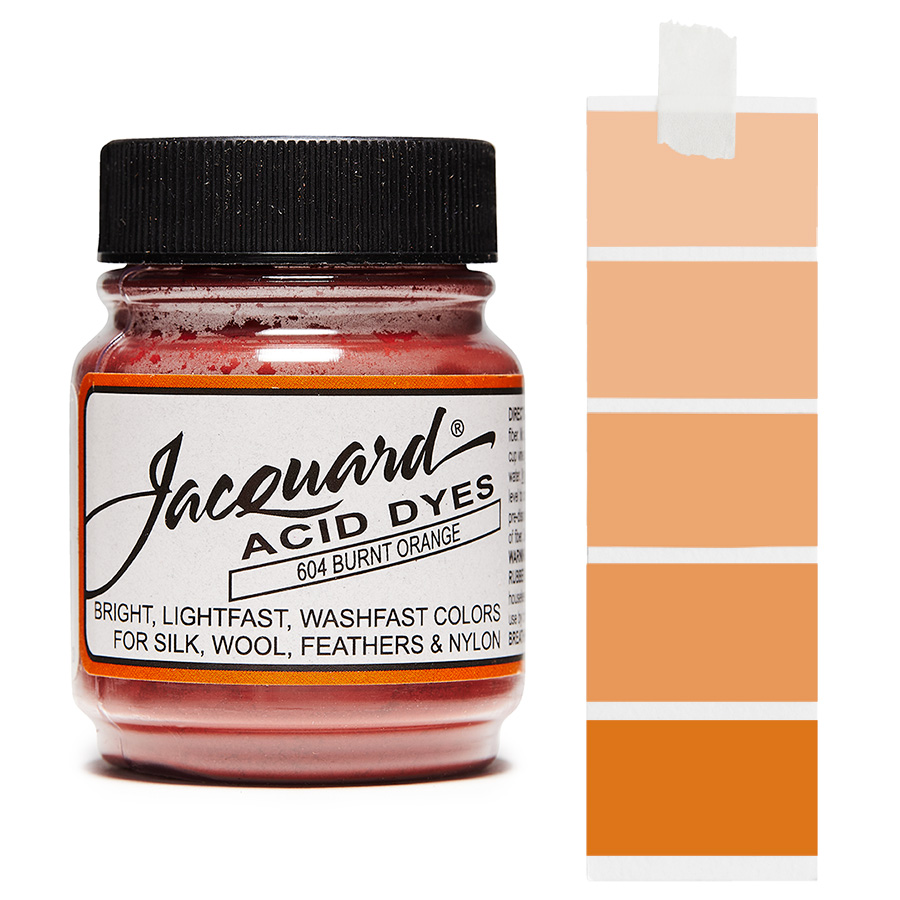 Jacquard Acid Dye 604 Burnt Orange 14 g Dose Jacquard Acid Dye 604 Burnt Orange 14 g mit Farbverlauf für Wolle und Seide