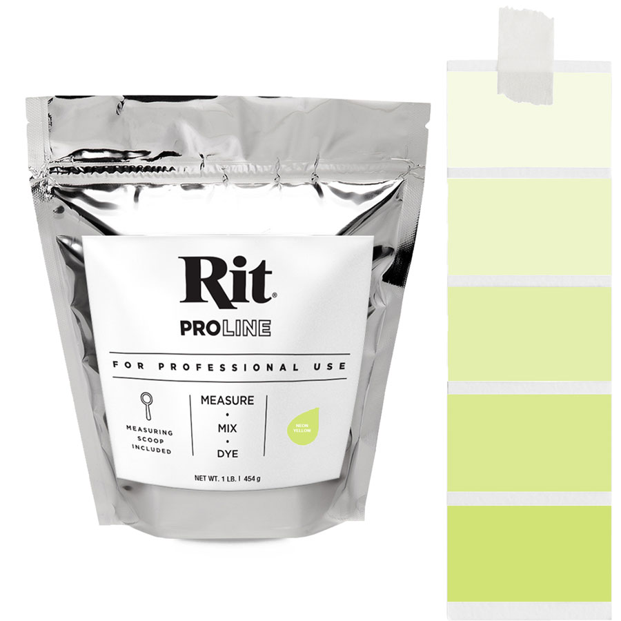 Rit ProLine Neon Yellow 454 g Beutel Rit ProLine Universal-Textilfarbe Neon Yellow 454 g mit Farbverlauf