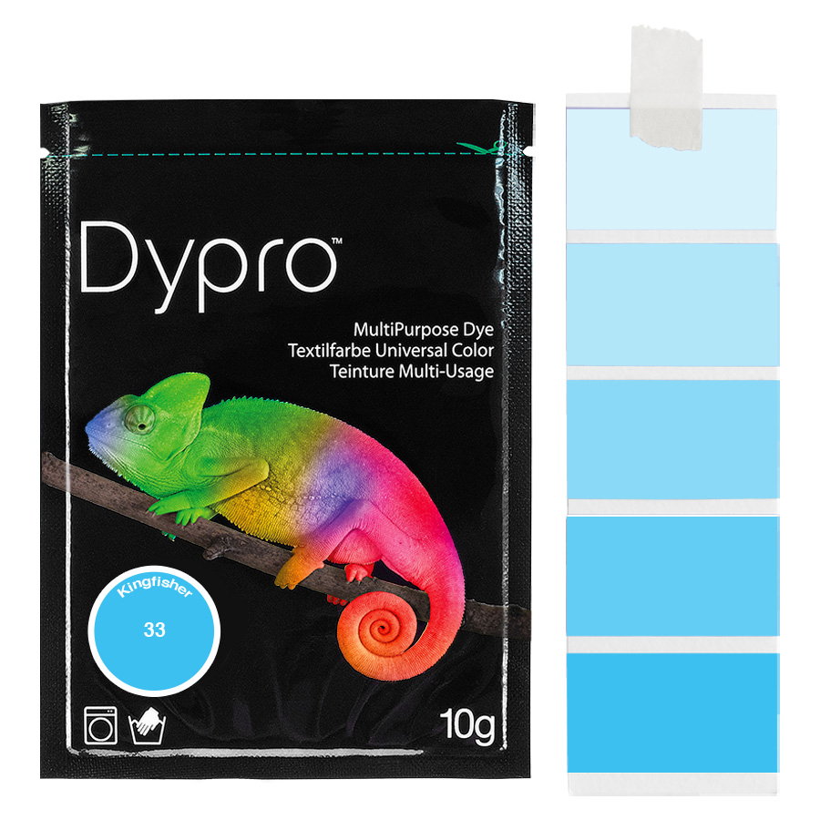 Dypro Kingfisher 10 g Beutel Dypro Universal-Color Textilfarbe Kingfisher 10 g mit Farbverlauf