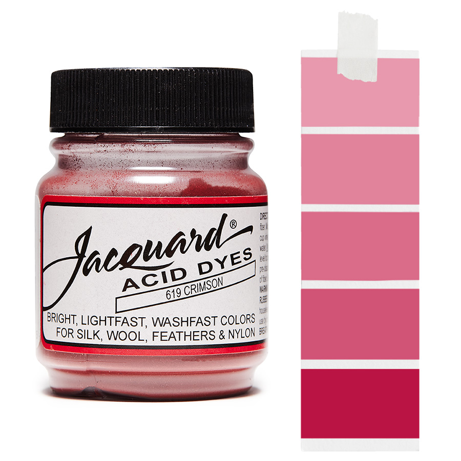 Jacquard Acid Dye 619 Crimson 14 g Dose Jacquard Acid Dye 619 Crimson 14 g mit Farbverlauf für Wolle und Seide