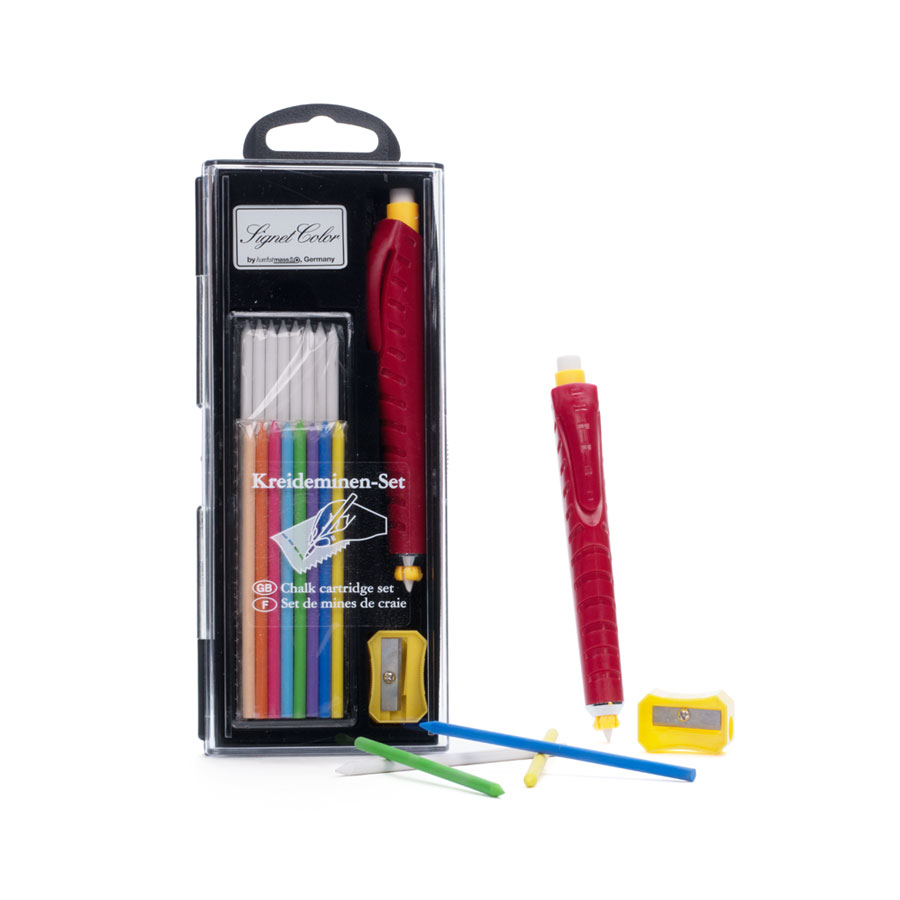 Kreide-Markierstifte im Etui signet color Kreide-Markierstifte im Etui mit Spitzer