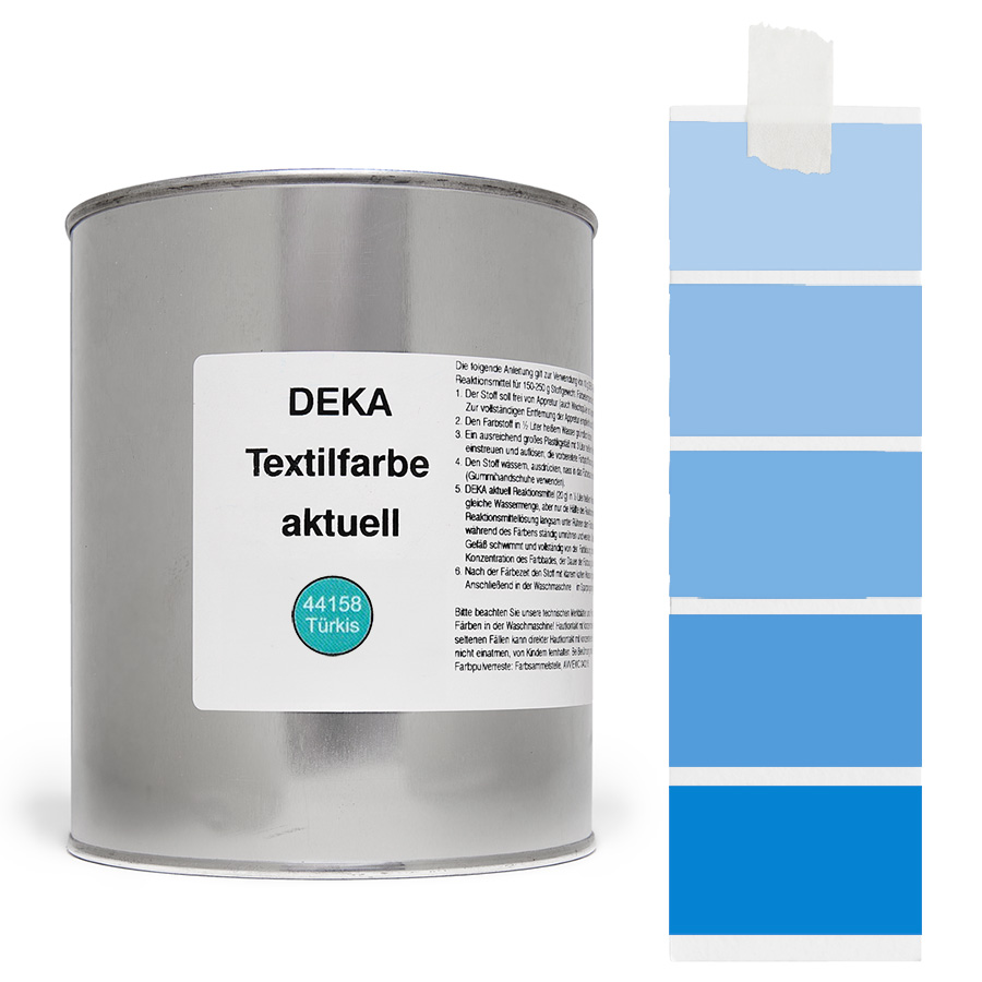 DEKA aktuell Türkis 500 g Dose DEKA aktuell Textilfarbe Türkis 500 g mit Farbverlauf