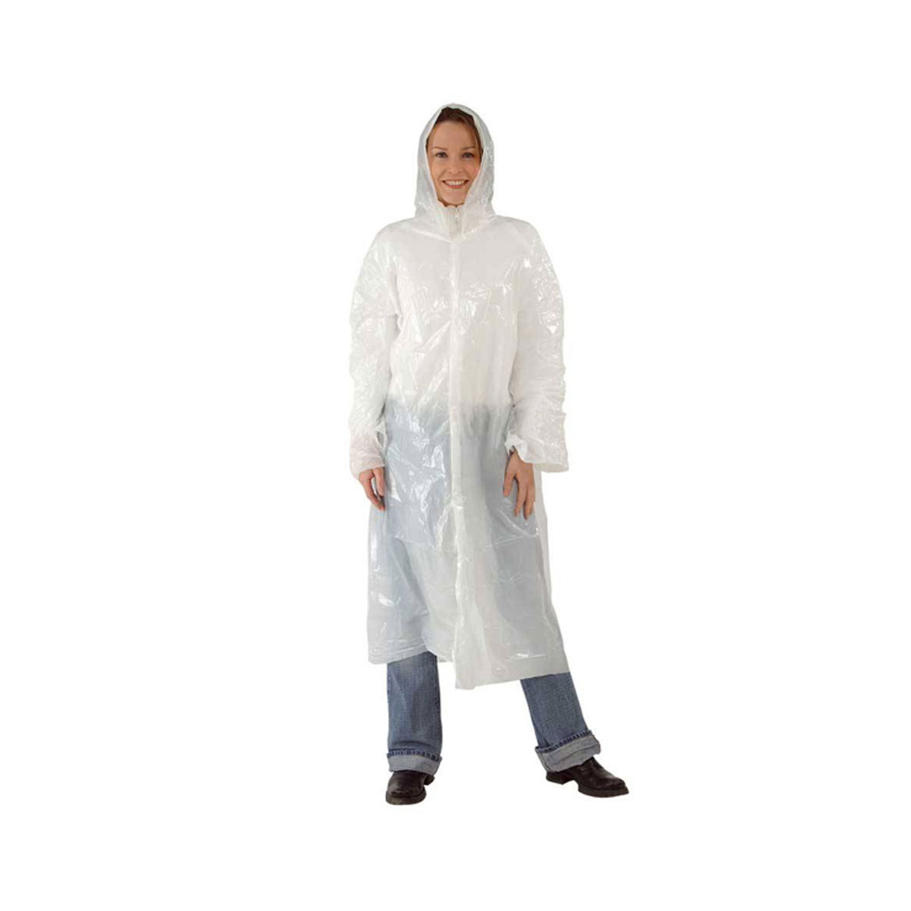 Manteau de protection à capuche Long manteau de protection blanc à capuche, vue en pied