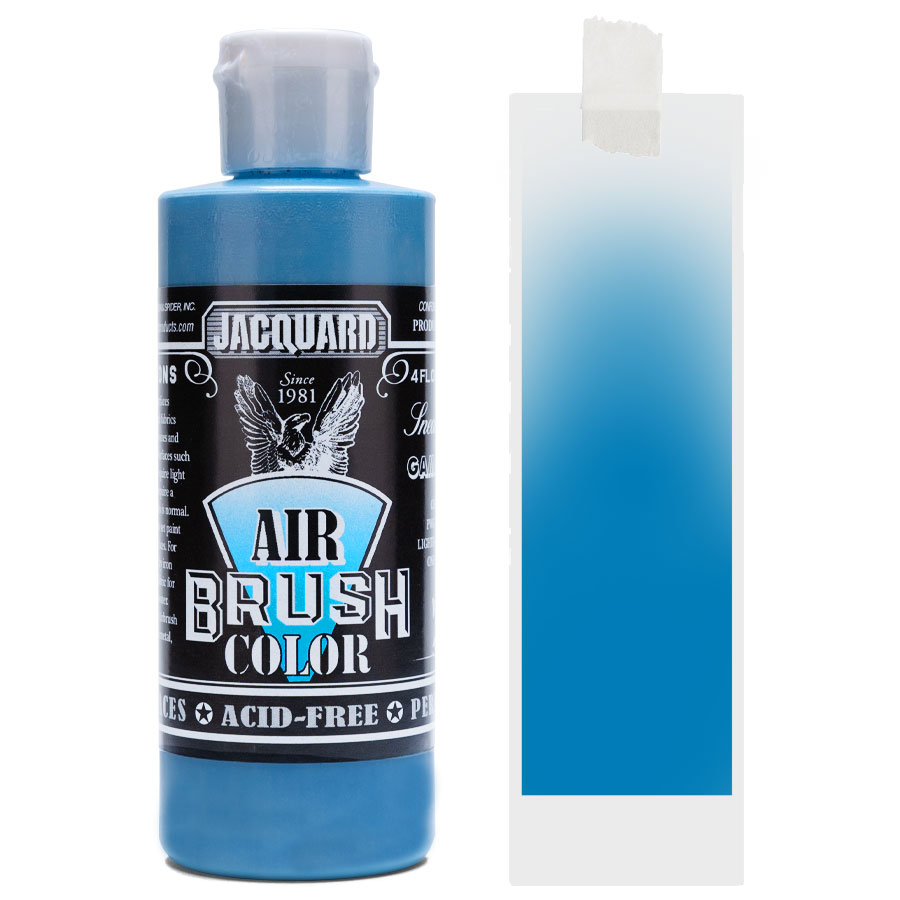 Jacquard Airbrush Sneaker Opaque 452 Gamma Blue Flasche Jacquard Airbrush Color Sneaker Opaque 452 Gamma Blue mit Farbmuster