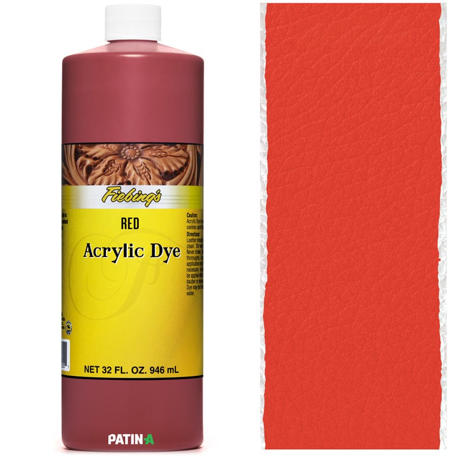 Fiebing’s Acrylic Leather Dye, 11 flexible, stark deckende Acryllederfarben, um dunkle Leder heller zu färben o. zum Malen
