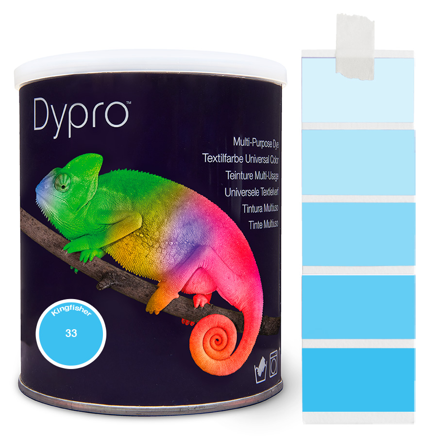 Dypro Kingfisher 500 g Dose Dypro Universal-Color Textilfarbe Kingfisher 500 g mit Farbverlauf