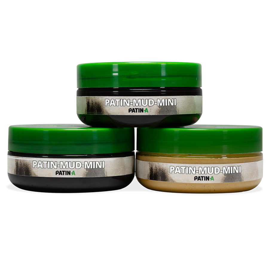 PATIN-MUD MINI 3er Set  in ganz kleiner Gebindegröße von jeweils 125ml Dose. Ideal für die Settasche oder Testen.