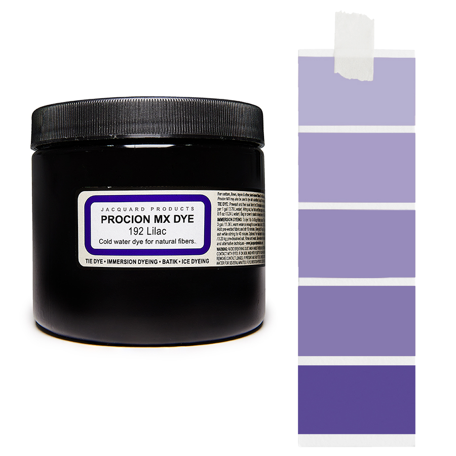 Jacquard Procion MX 192 Lilac 227 g Dose Jacquard Procion MX 192 Lilac 227 g mit Farbverlauf, Kaltwasser-Textilfarbe